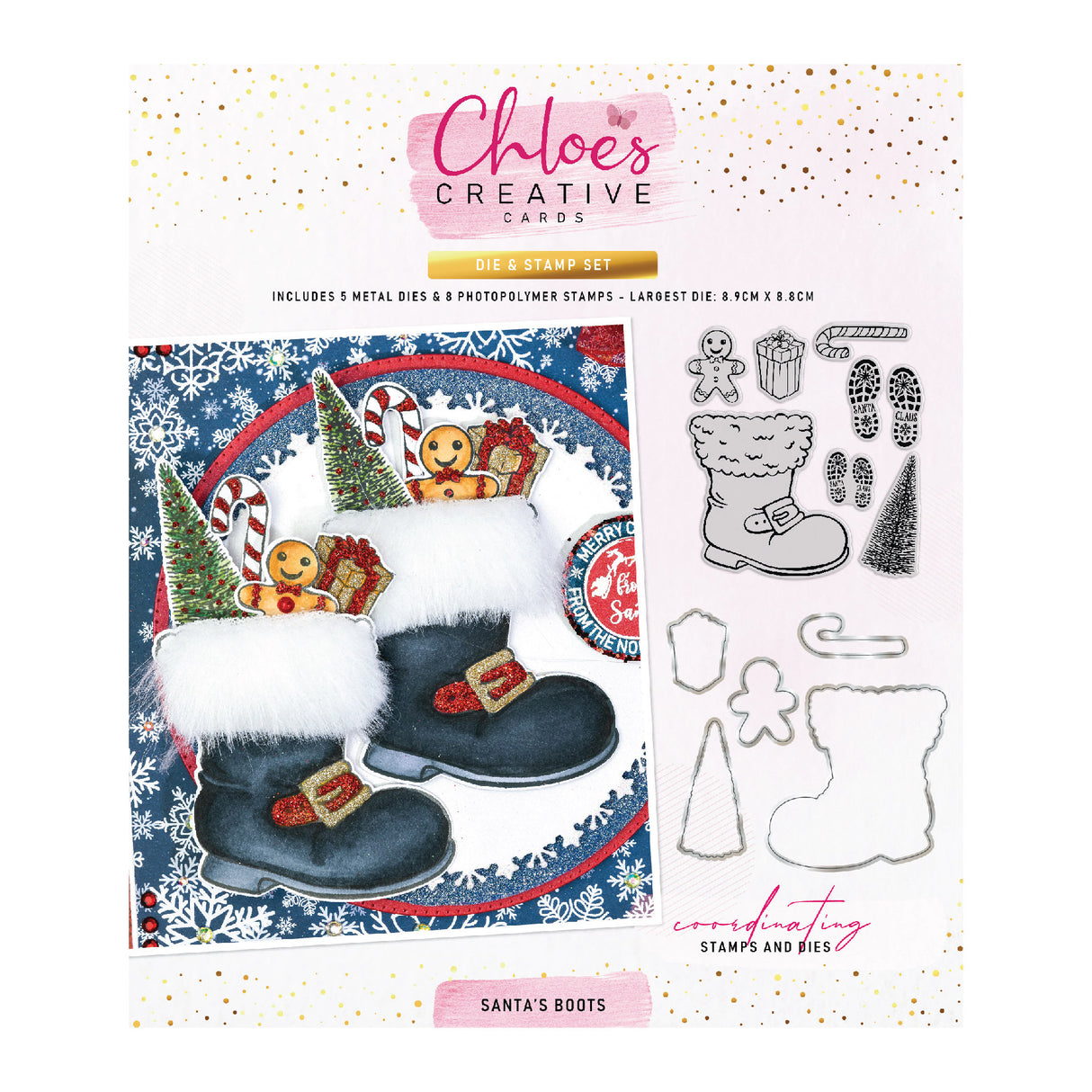 Chloe's Creative Cards Stanze und Stempel – Weihnachtsmannstiefel