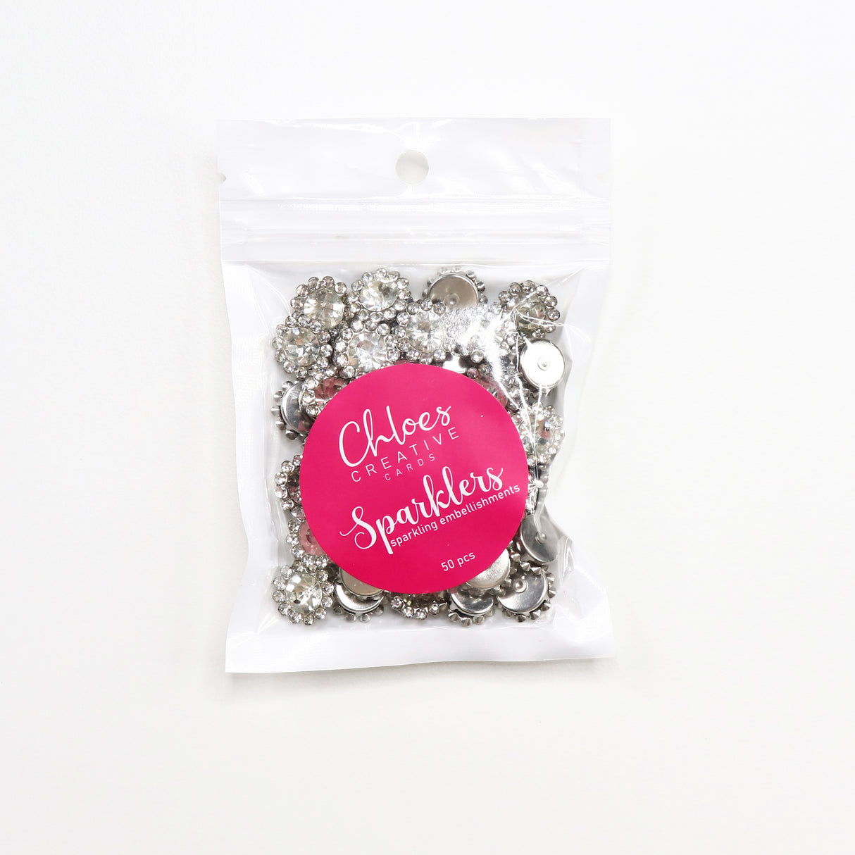 Chloes Creative Cards - Sparklers - 12mm Round Silver