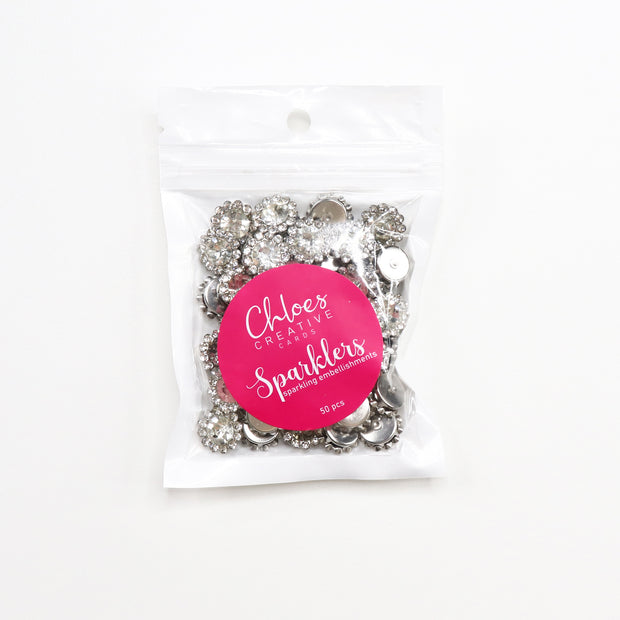 Chloes Creative Cards - Sparklers - 12mm Round Silver