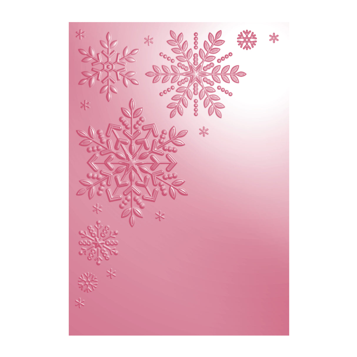 Chloe's Creative Cards 5x7 3D Embossing Folder & Metal Die Set - Sparkling Snowflakes