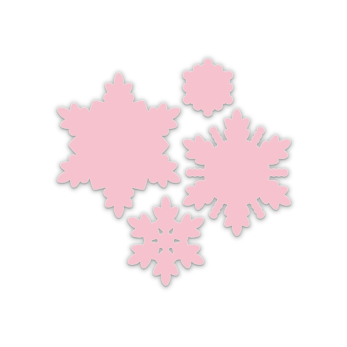 Chloe's Creative Cards 5x7 3D Embossing Folder & Metal Die Set - Sparkling Snowflakes