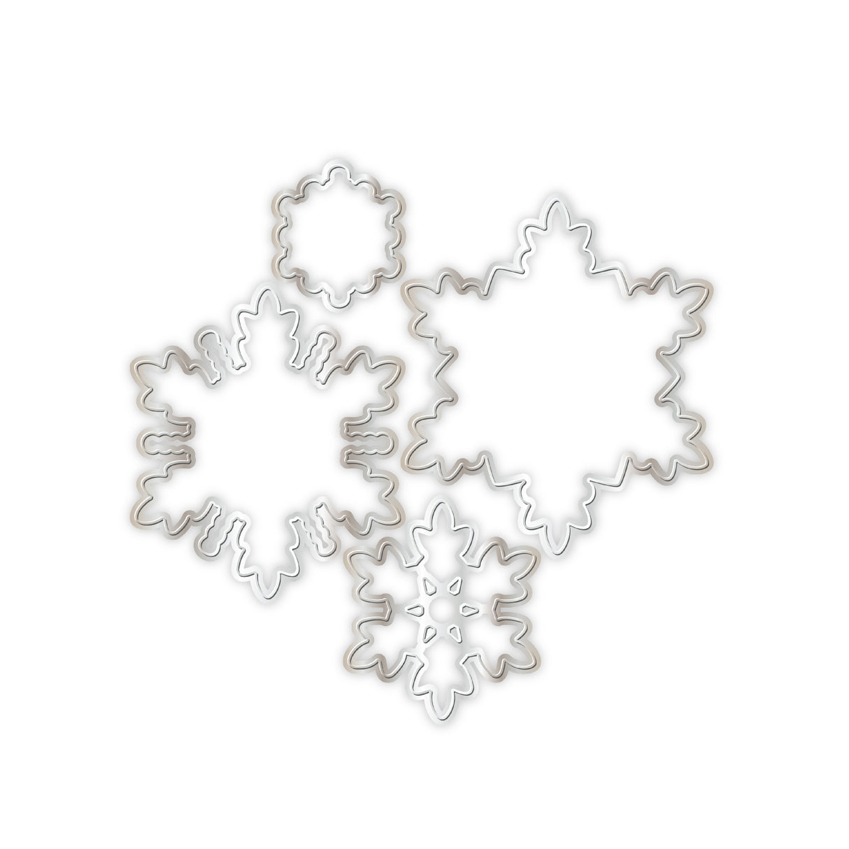 Chloe's Creative Cards 5x7 3D Embossing Folder & Metal Die Set - Sparkling Snowflakes