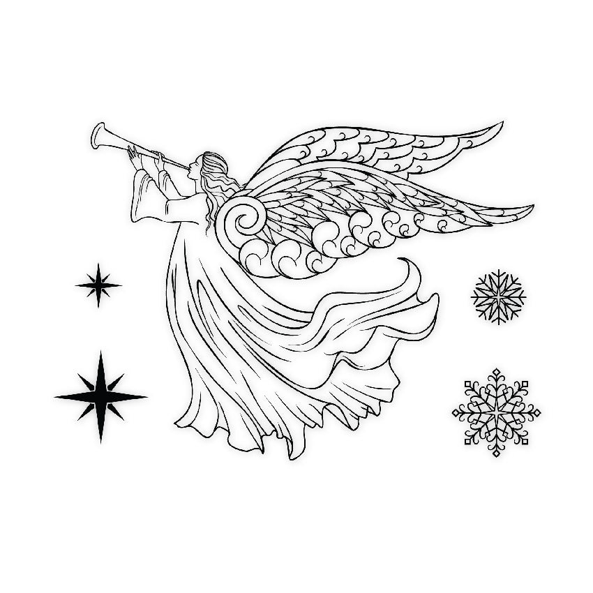 Chloe's Creative Cards Stanze und Stempel – Weihnachtsengel