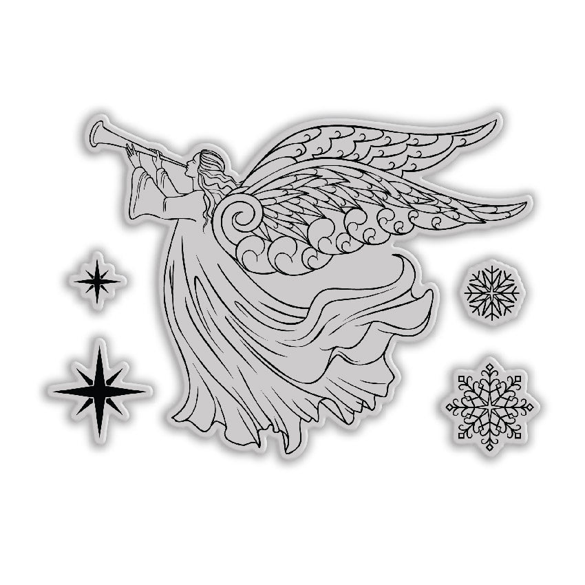 Chloe's Creative Cards Stanze und Stempel – Weihnachtsengel