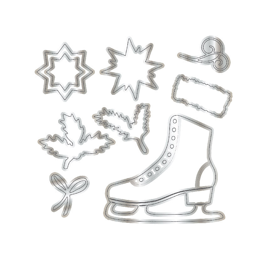 Cartes créatives Chloé - Patin à glace au pays des merveilles hivernales
