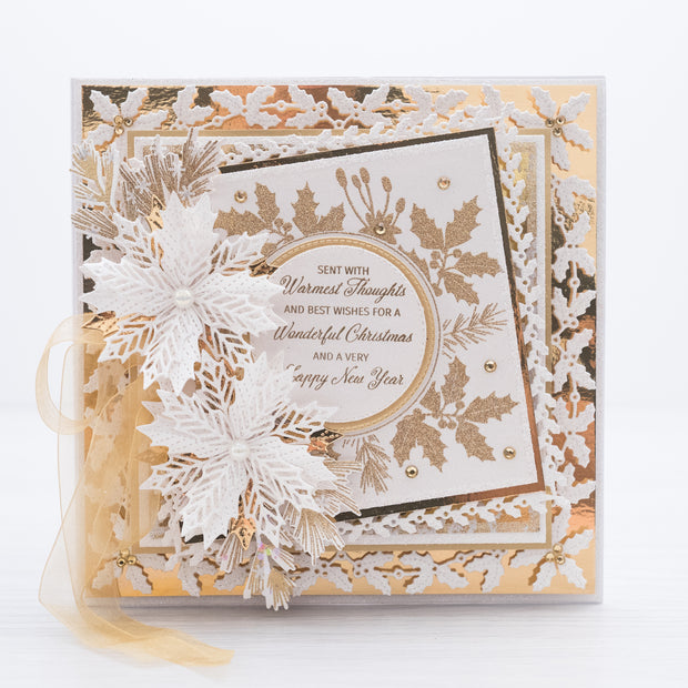 Chloes Creative Cards Die & Stamp Set - Christmas Foliage Frame