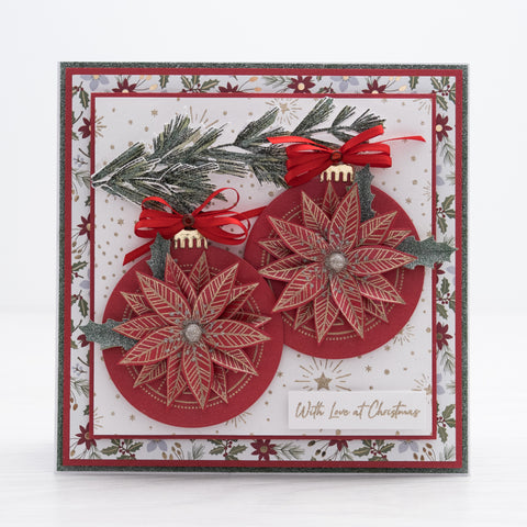 Chloes Creative Cards Die & Stamp Set - Poinsettia Bauble