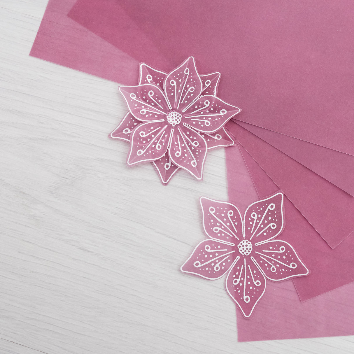 Cartes créatives Chloes en papier vélin imprimé (A4) (20 feuilles) - Azalea Wash