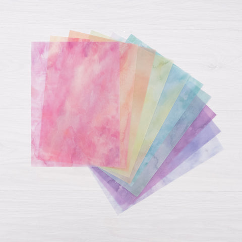 Chloes Creative Cards Watercolour Washes Printed Vellum - 50 Sheets
