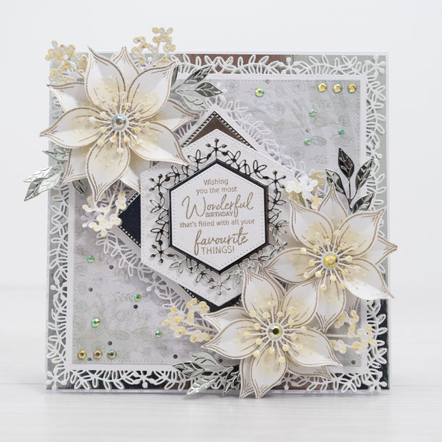 Chloes Creative Cards Metal Die Set - 8X8 Leafy Lace
