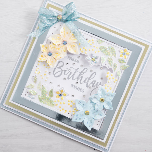 Chloes Creative Cards 6X6 Floral Cascade 3D Cut and Emboss Folder