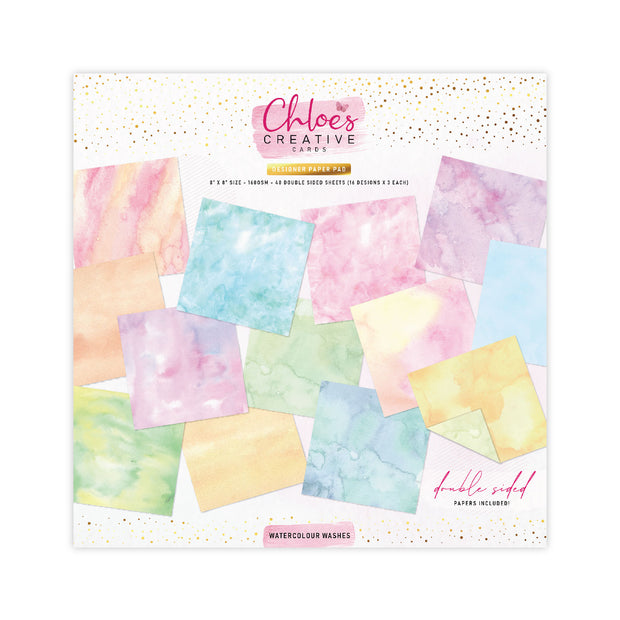 Chloes Creative Cards Watercolour Washes 8x8 Printed Paper Paper