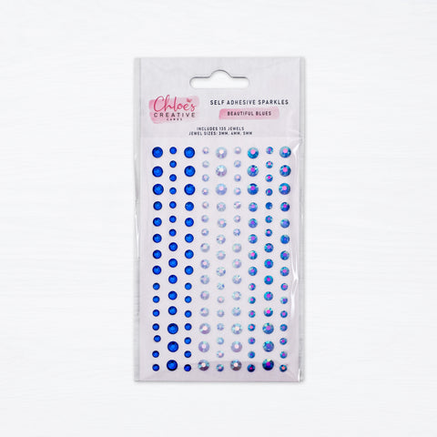 Chloes Creative Cards Self Adhesive Sparkles - Beautiful Blues