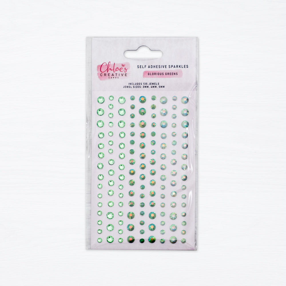 Chloes Creative Cards Self Adhesive Sparkles - Glorious Greens
