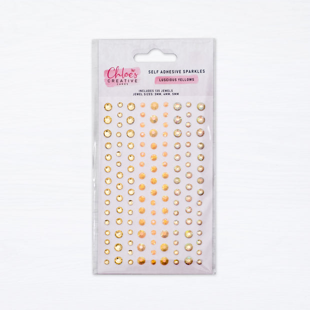 Chloes Creative Cards Self Adhesive Sparkles - Luscious Yellows