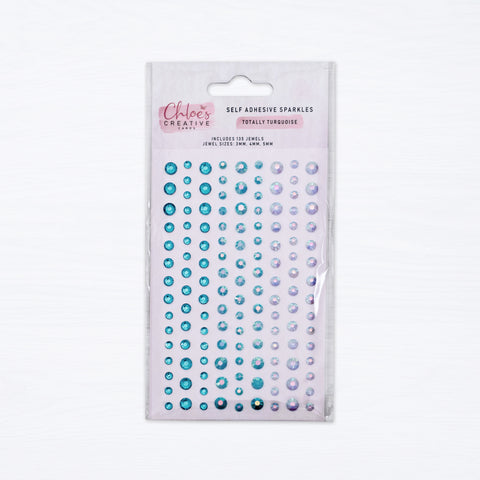 Chloes Creative Cards Self Adhesive Sparkles - Totally Turquoise