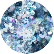 Chloes Creative Cards Floral Sequins - Blues