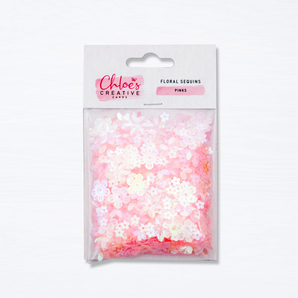 Chloes Creative Cards Blumenpailletten - Rosa