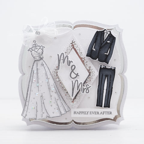 Chloes Creative Cards Die & Stamp - Tuxedo and Gown