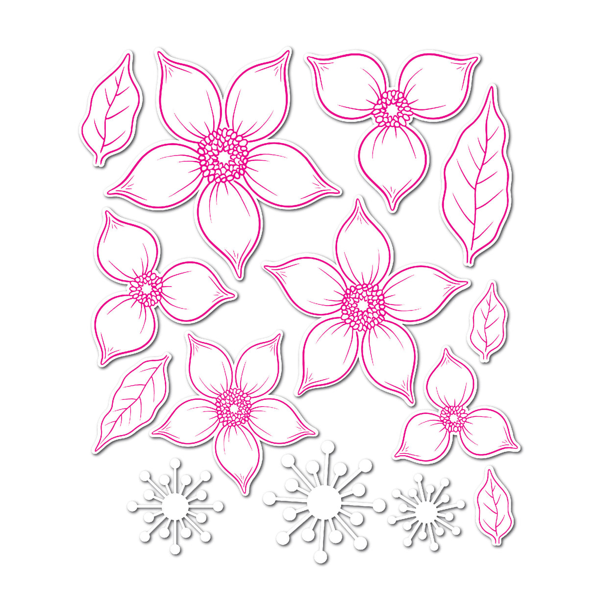 Chloes Creative Cards Die & Stamp Set - Christmas Magnolia