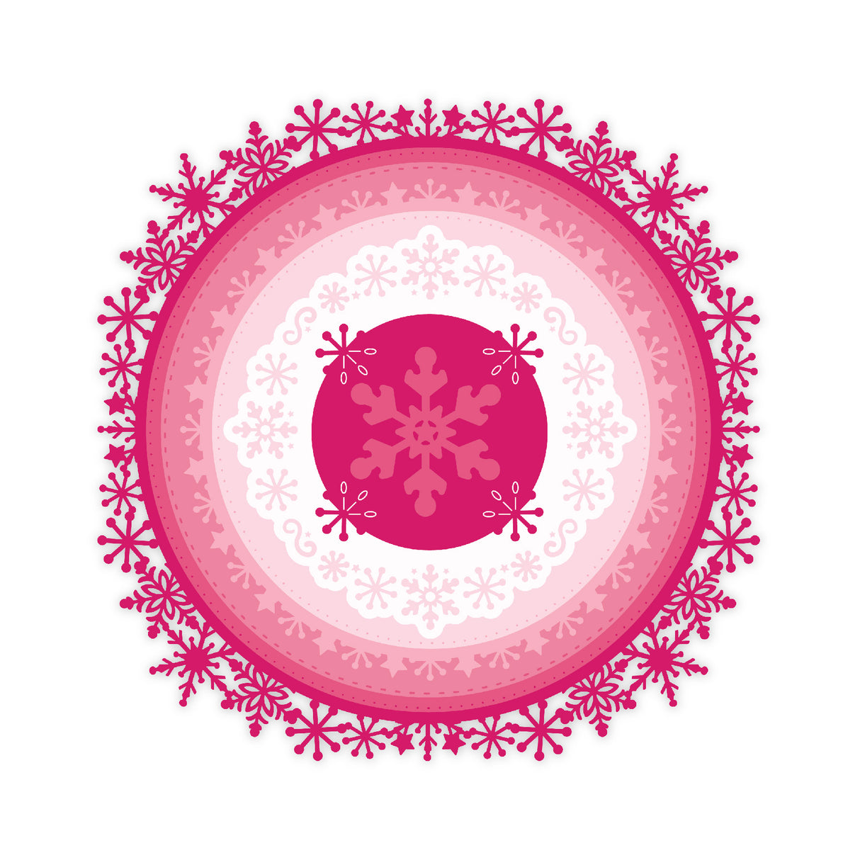 Chloes Creative Cards Metal Die Set – 8x8 Snowflake Circles
