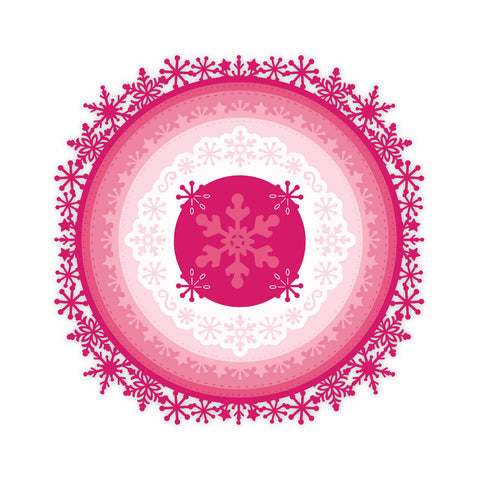 Chloes Creative Cards Metal Die Set – 8x8 Snowflake Circles