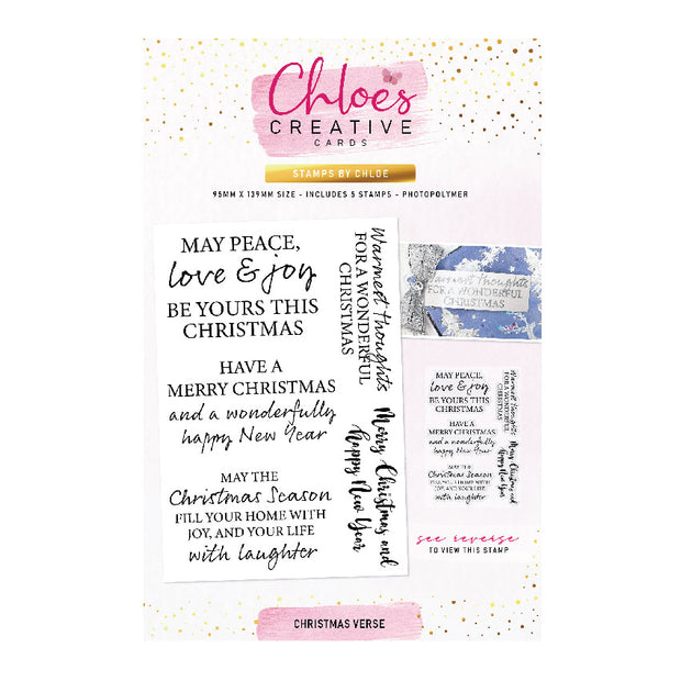 Chloes Creative Cards Photopolymer Stamp (A6) - Christmas Verse Stamp Set