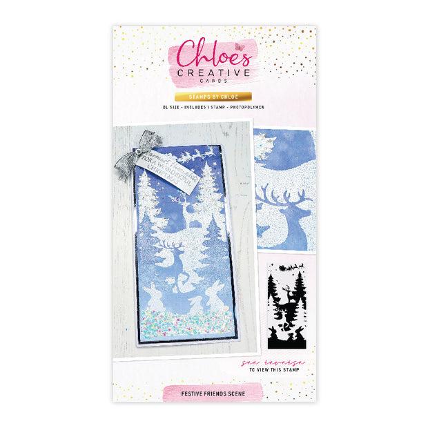 Chloes Creative Cards Photopolymer Stamp (DL) - Festive Friends Scene