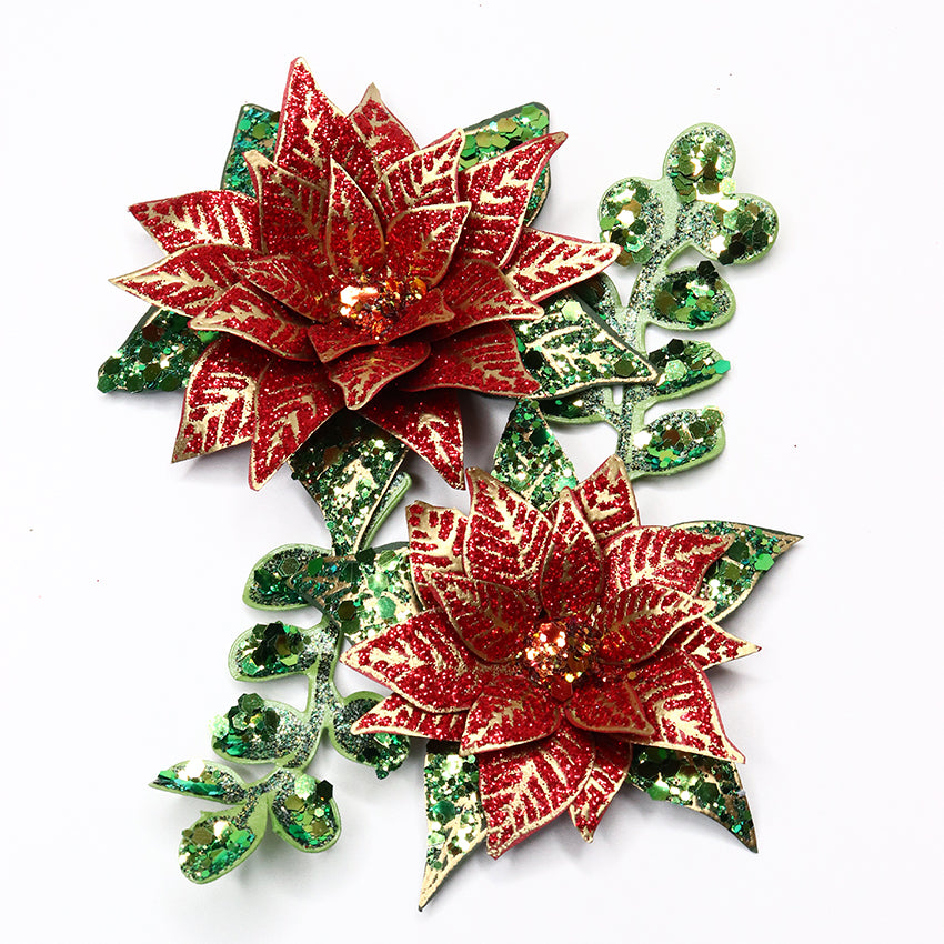 Chloes Creative Cards Die & Stamp Set - Christmas Poinsettia