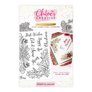 Chloes Creative Cards Poinsettia Garland Photopolymer Stamp Set