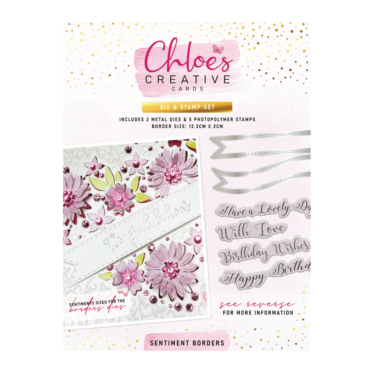 Sentiment Border Chloe's Creative Cards Sentiment Borders Stamp and Die Set – Chloes ...