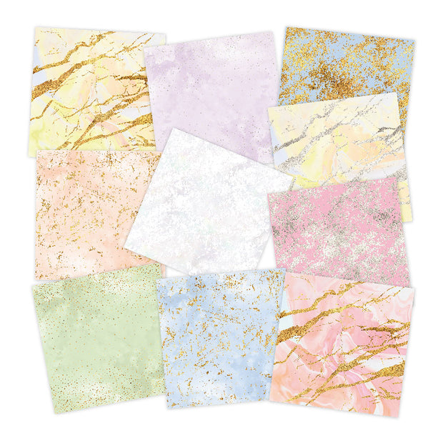 Chloes Creative Cards Foiled Paper Pad (8 x 8) - Sugared Pastels