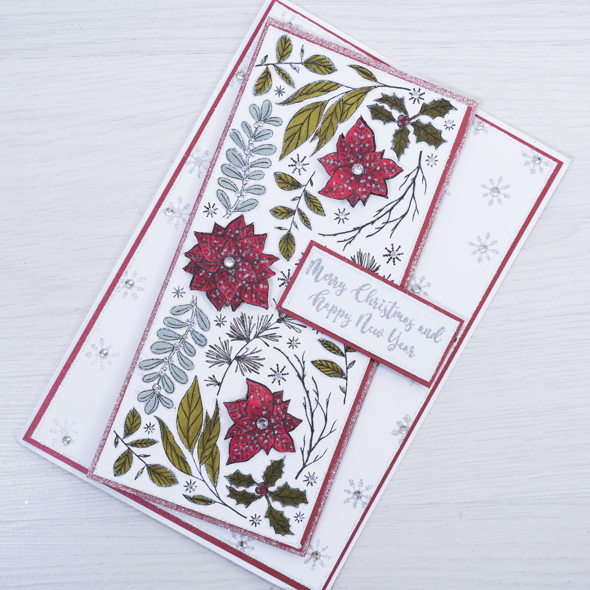 Chloes Creative Cards Photopolymer-Stempel (DL) – festlicher Laubhintergrund