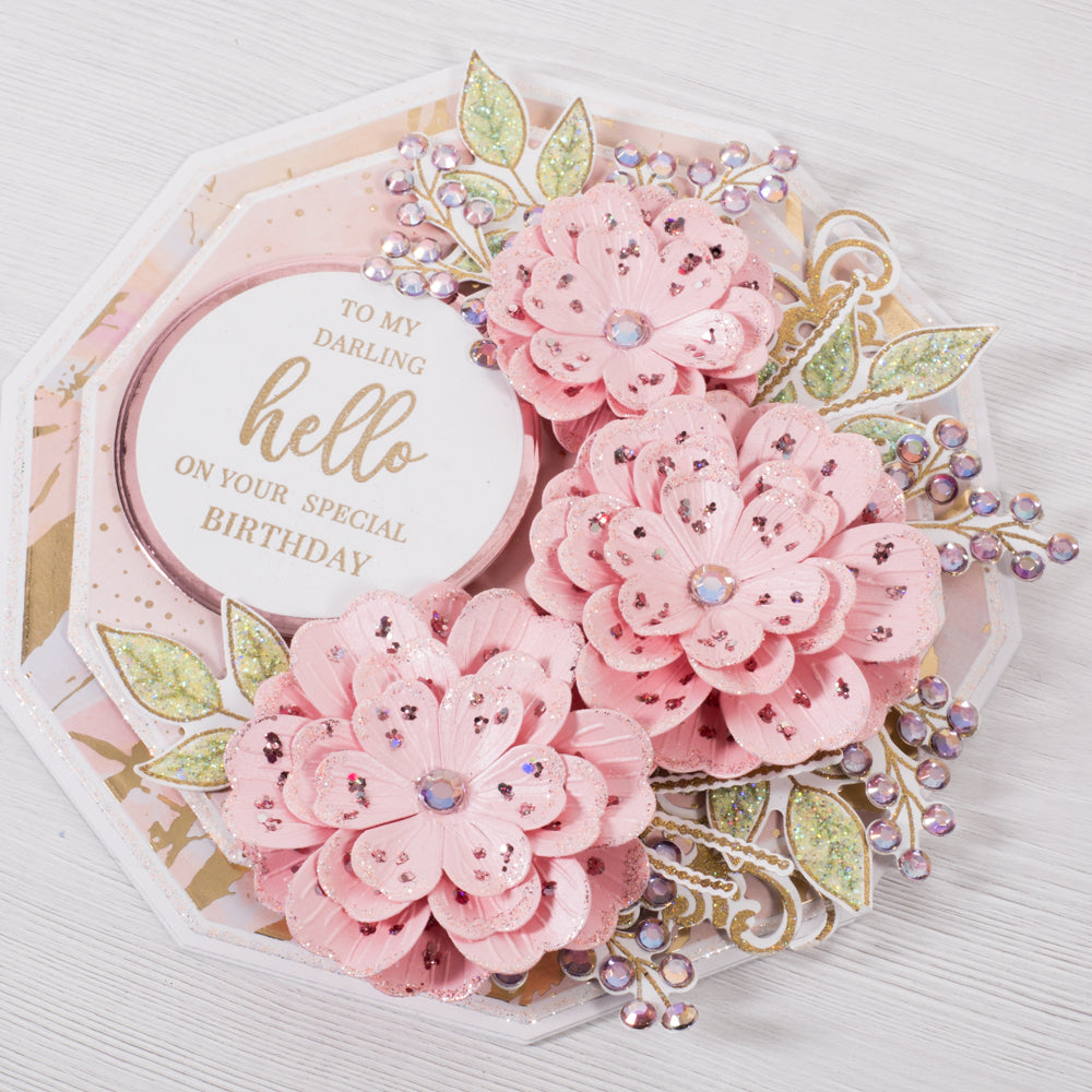 Chloes Creative Cards Foiled Paper Pad (8 x 8) - Sugared Pastels