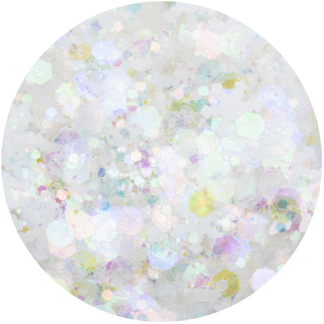 Paillettes scintillantes Snowflake Flurry Sparkelicious en pot de 1/2 oz