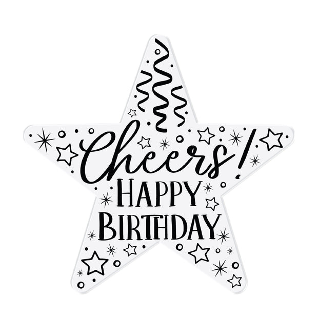 Chloes Creative Cards Photopolymer Stamp Set - Cheers Happy Birthday Star