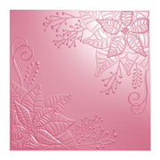 Chloes Creative Cards 3D Embossing Folder (6 x 6) - Poinsettia Corners