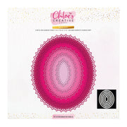 Chloes Creative Cards 8x8” Metal Die Set – Decorative Ovals