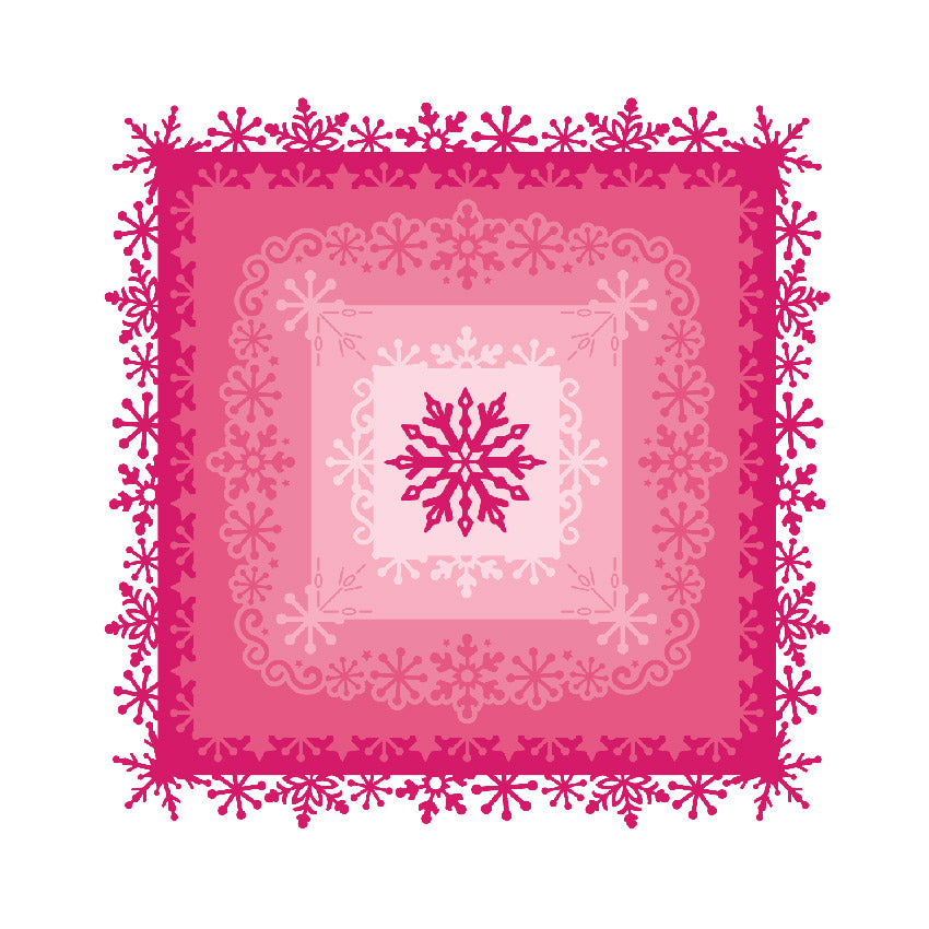 Chloes Creative Cards Metal Die Set - 8x8 Snowflake Frames