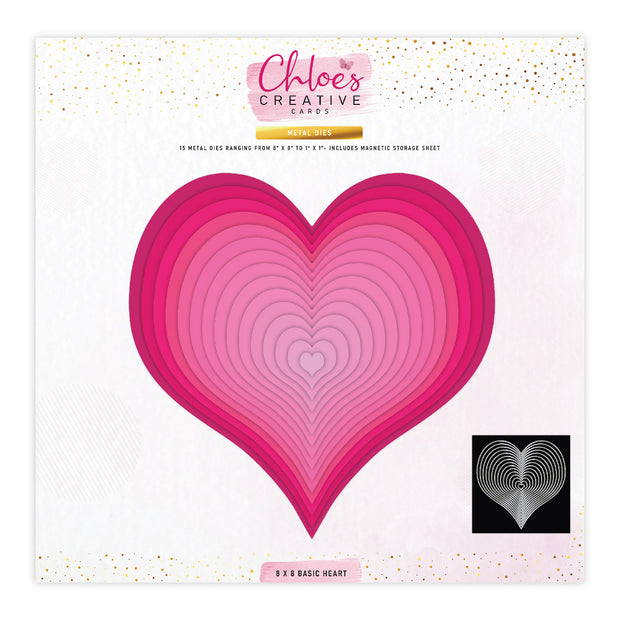 Chloes Creative Cards Star & Heart 8x8 Metal Die Set Bundle