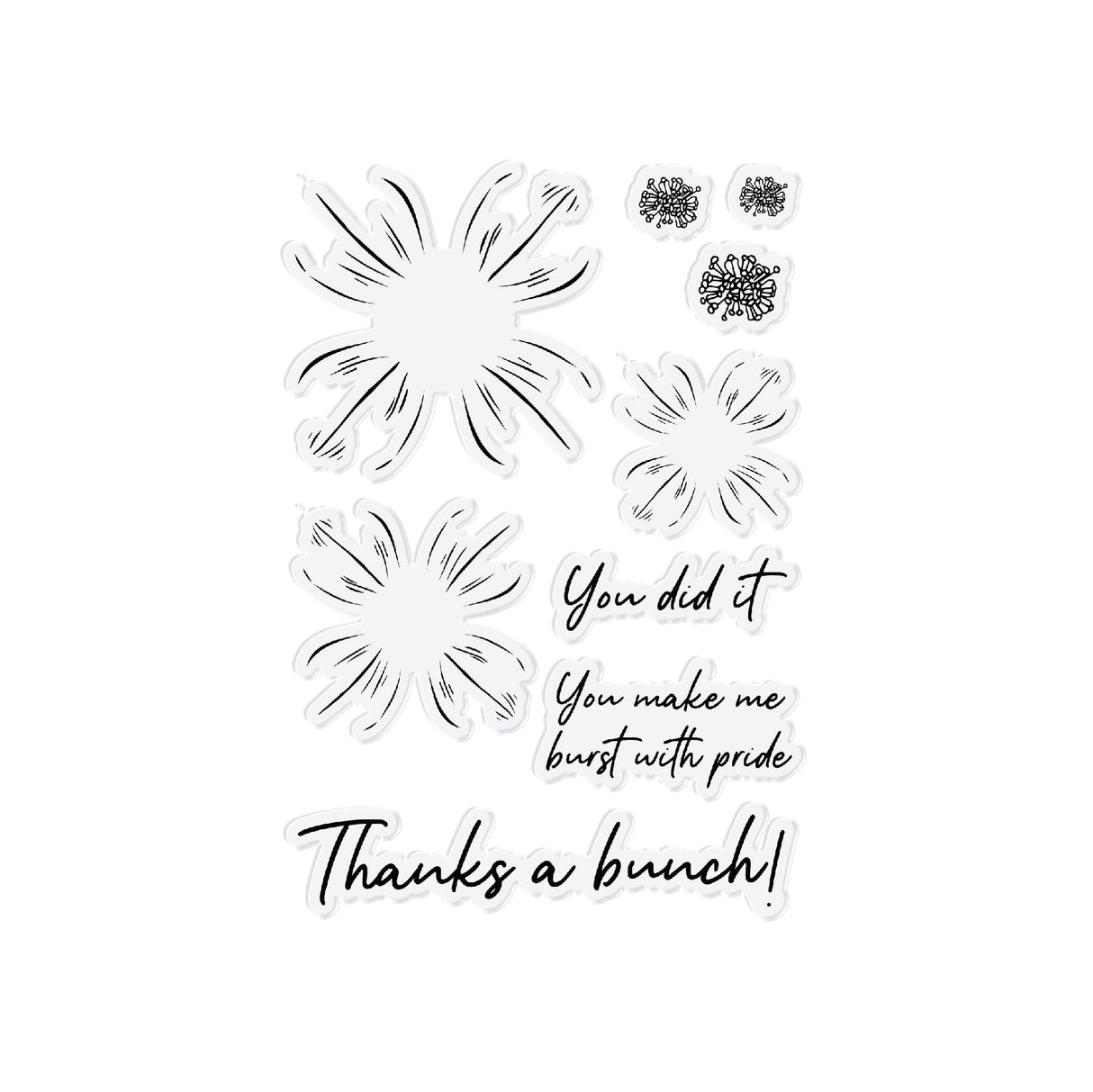 Chloes Creative Cards Die & Stamp Set - Beautiful Bouquet Blossom