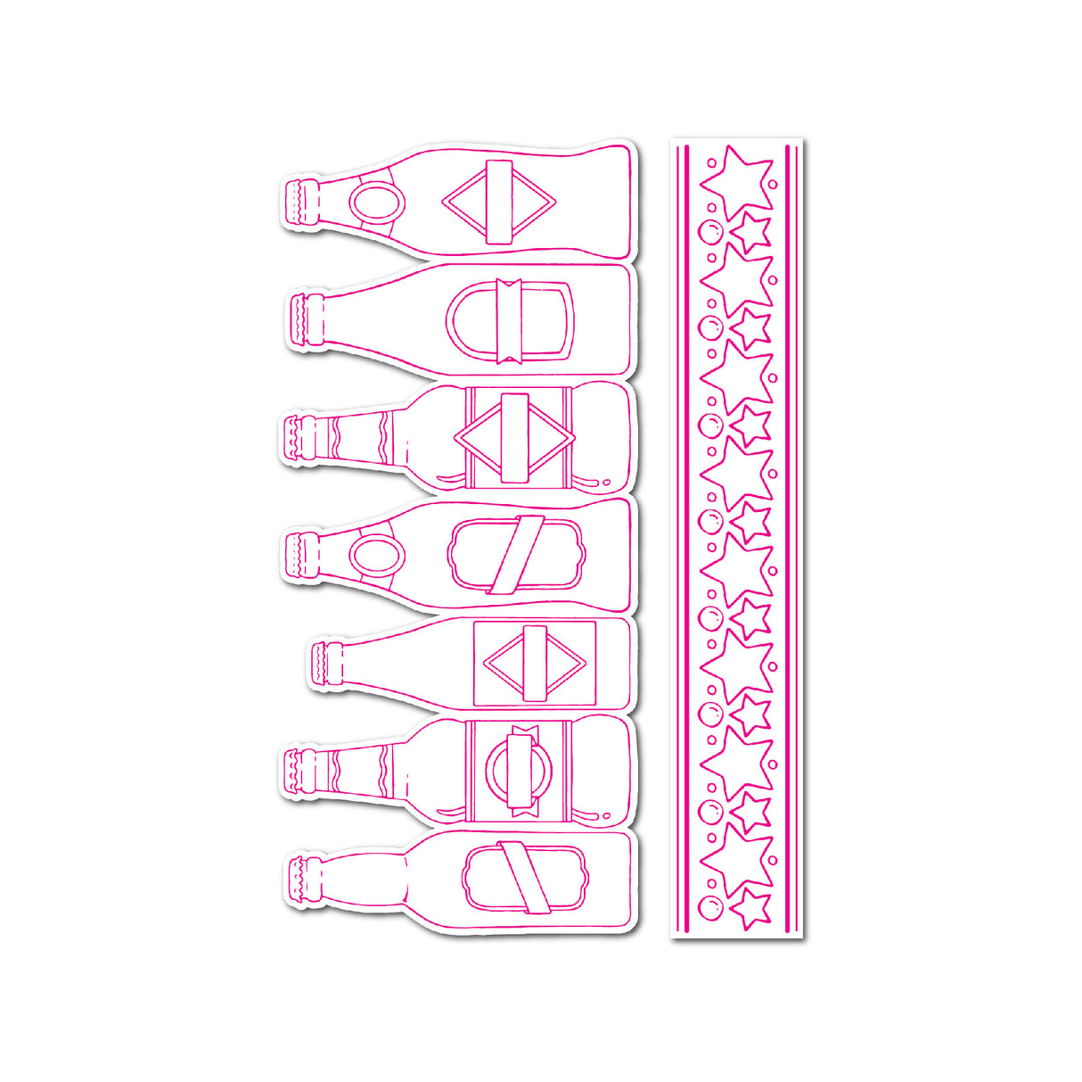Chloes Creative Cards Die & Stamp Set - Beer Bottle Border