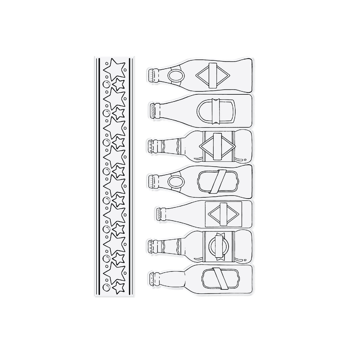 Chloes Creative Cards Die & Stamp Set - Beer Bottle Border