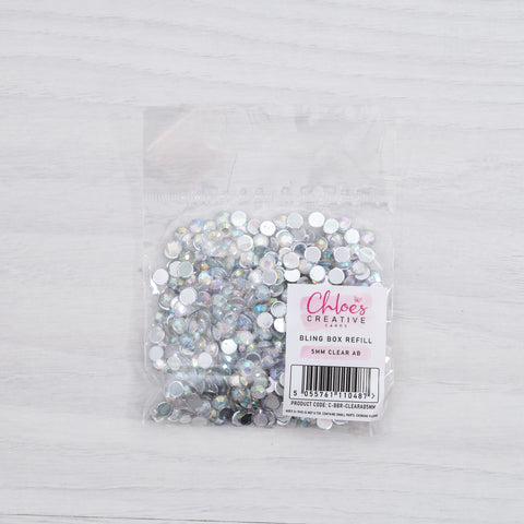 Chloes Creative Cards Bling Box Refill - 5mm Clear AB