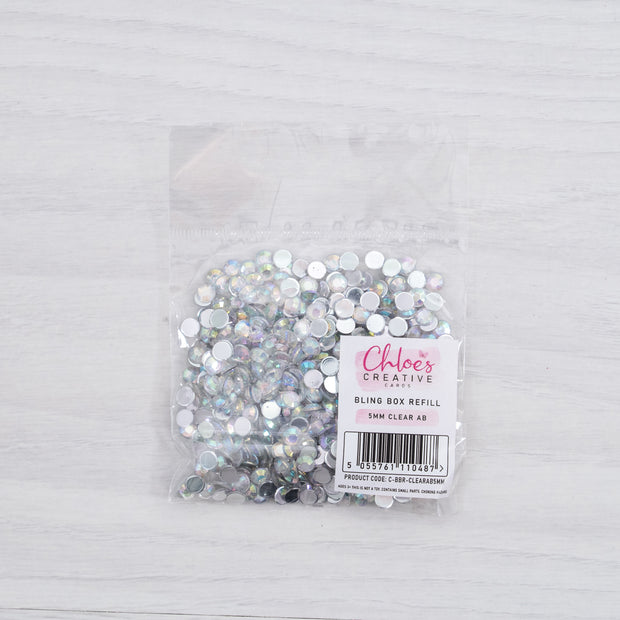 Chloes Creative Cards Bling Box Refill - 5mm Clear AB