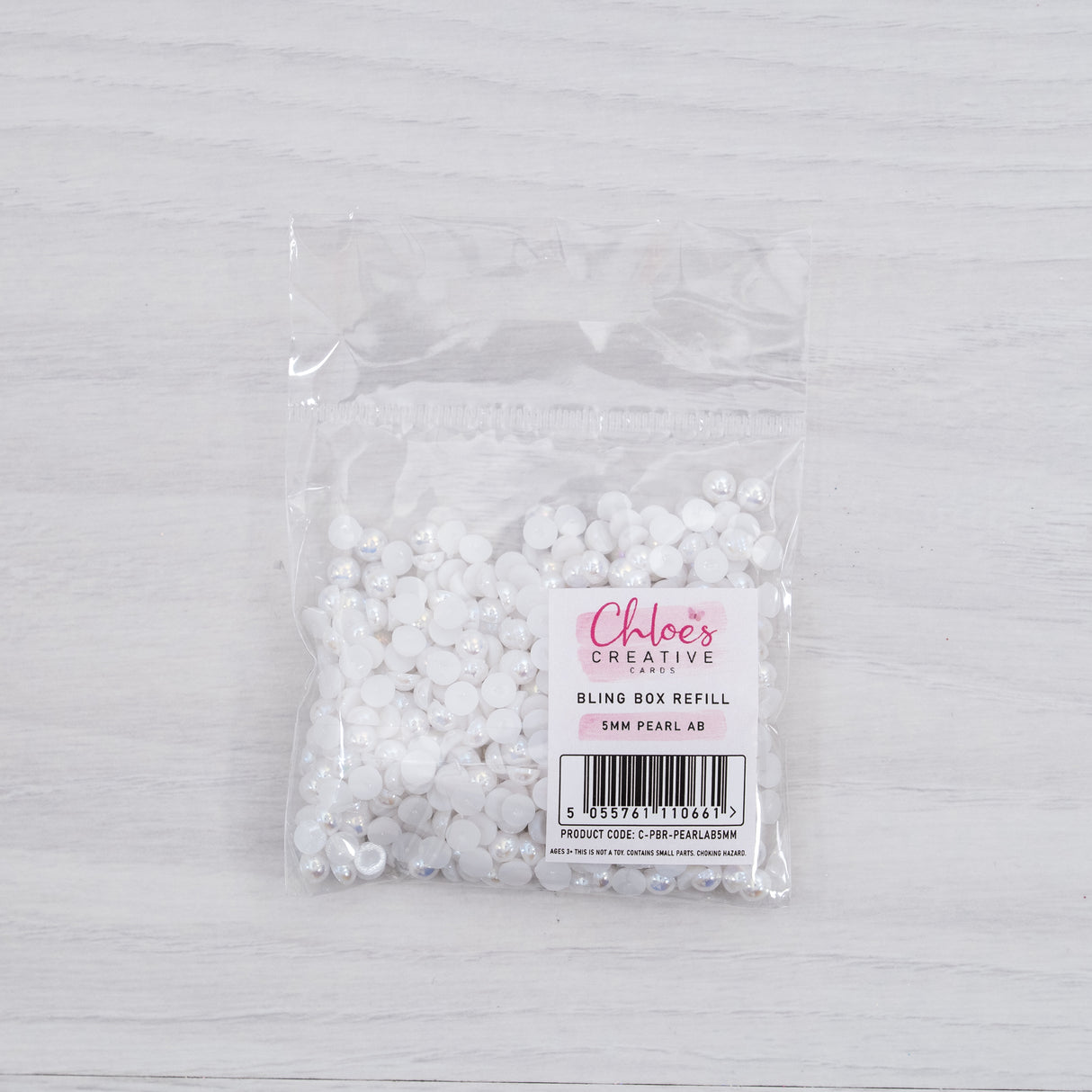 Recharge pour boîte de perles Chloes Creative Cards - 5 mm Pearl AB