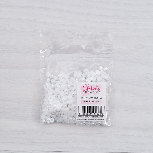 Chloes Creative Cards Pearl Box Refill - 5mm Pearl AB
