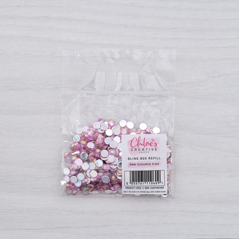 Chloes Creative Cards Bling Box Refill - 5mm Sugared Pink