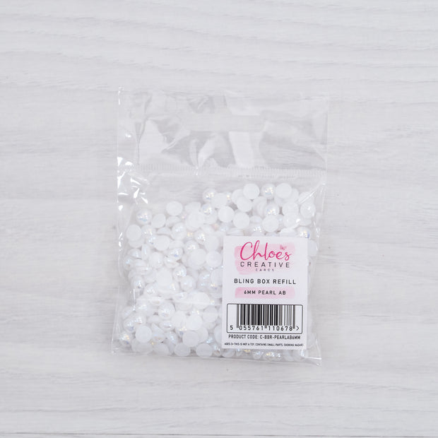 Chloes Creative Cards Pearl Box Refill - 6mm Pearl AB
