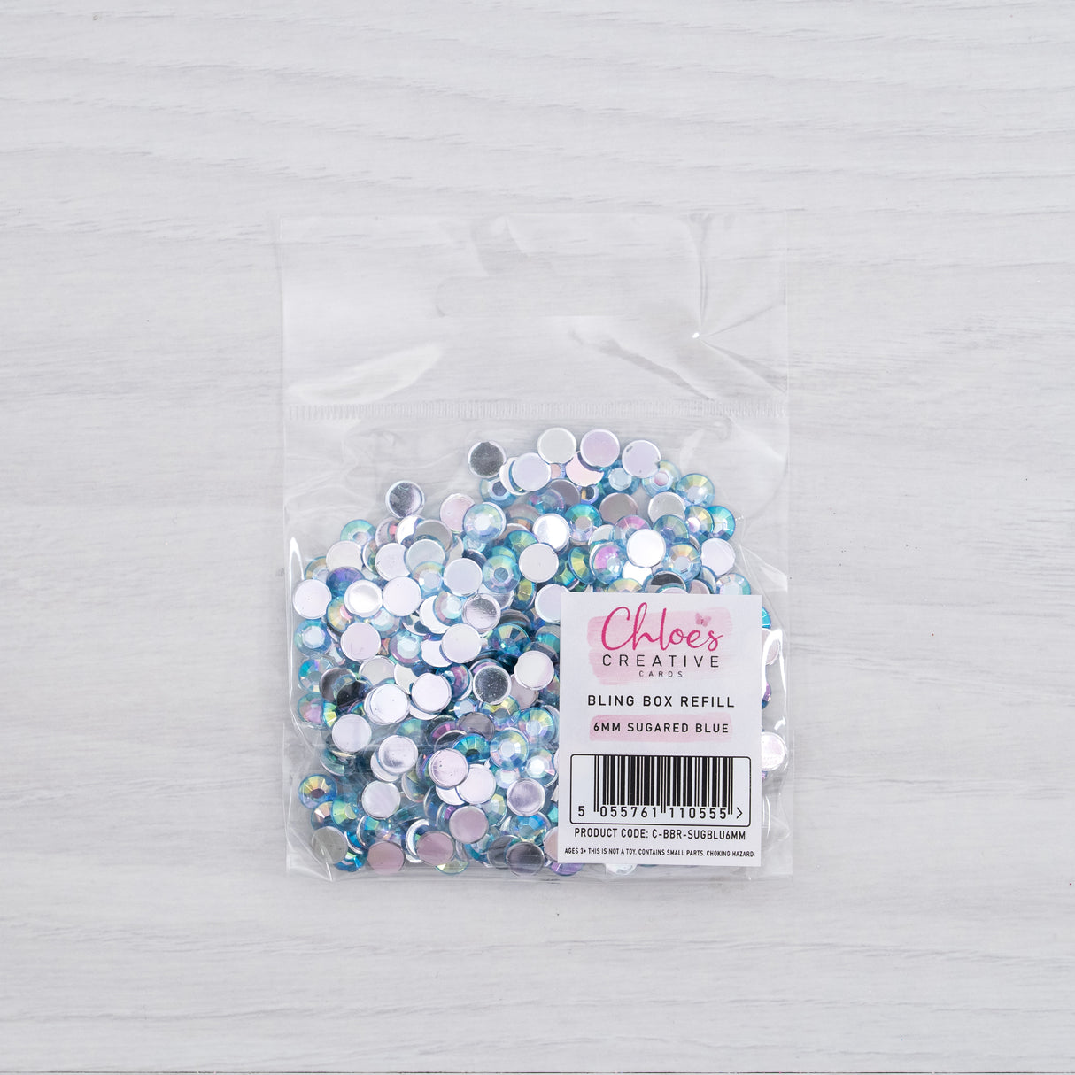 Chloes Creative Cards Bling Box-Nachfüllung – 6 mm, gezuckertes Blau